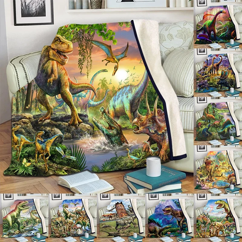 

Dinosaur Soft Throw Blanket Flannel Fleece All Season Light Weight Living Room/Bedroom Warm Blanket