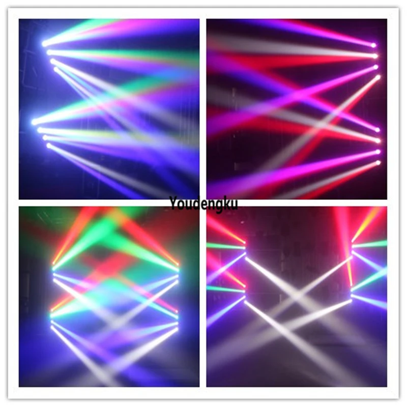 6 шт. светодиодный сканирующий луч с подвижной головкой мытье 4x32 Вт 4 в 1 DMX RGBW