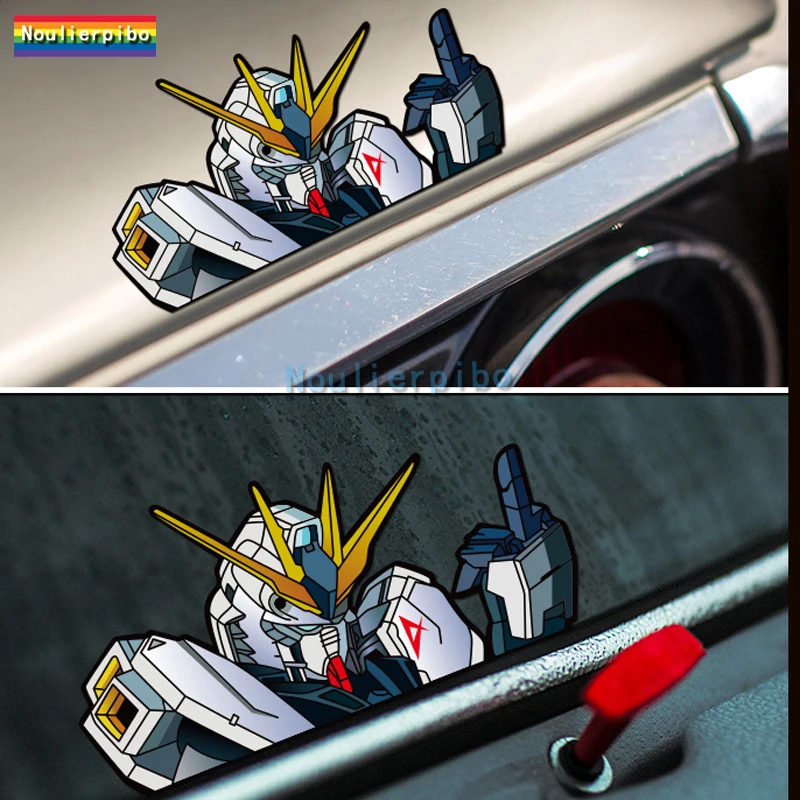 

Мультяшные наклейки для автомобиля Gundam, эрект, средний палец, ПВХ, украшение кузова автомобиля, крышка топливного бака, бампер, царапины, кры...