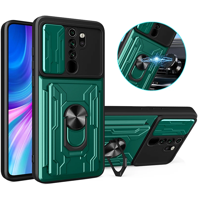 

Чехол для Xiaomi Redmi Note8 Note 8 Pro, противоударный армированный чехол для камеры, чехол для телефона Redmi Note 8 2021, слот для карт, подставка, задняя крышка