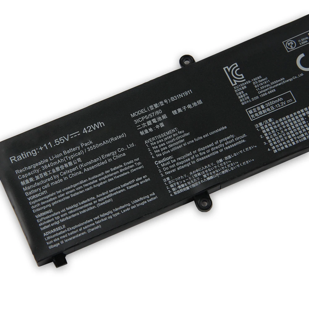 Фото Аккумулятор C31N1911 емкостью 42 Втч для ноутбука ASUS VivoBook Flip 14 TM420IA M413 M413DA TM420IA F413 K413 X413FF X421DA B31N1911 №2