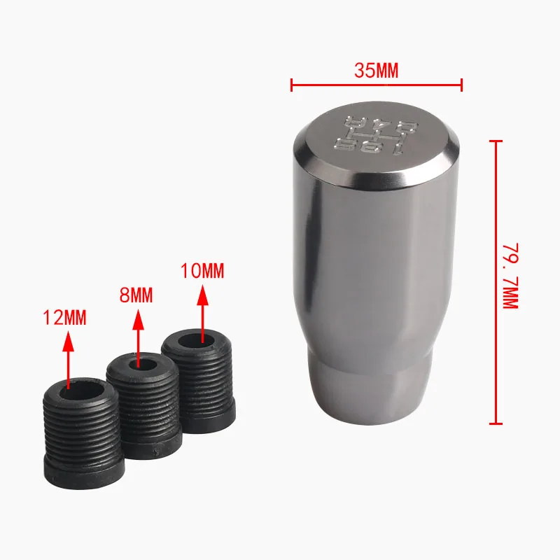 

Universal Manual 5 Speed Car Gear Shift Knob Lever Aluminum Head Racing Personalized Alloy