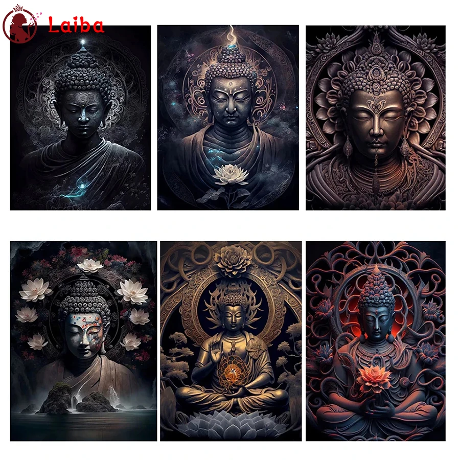 

Diamond Embroidery Fantasy Art Religious Buddha Statue Diamond Painting Full Square round drill Mosaic Cross Stitch Wall Art