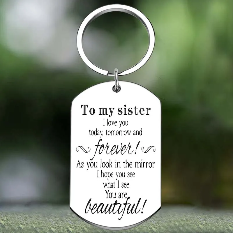 

Cute Soul Sister Gifts Keychain Best Sister Christmas Birthday Gifts Key Chain Pendant Jewelry Best Friend Gifts