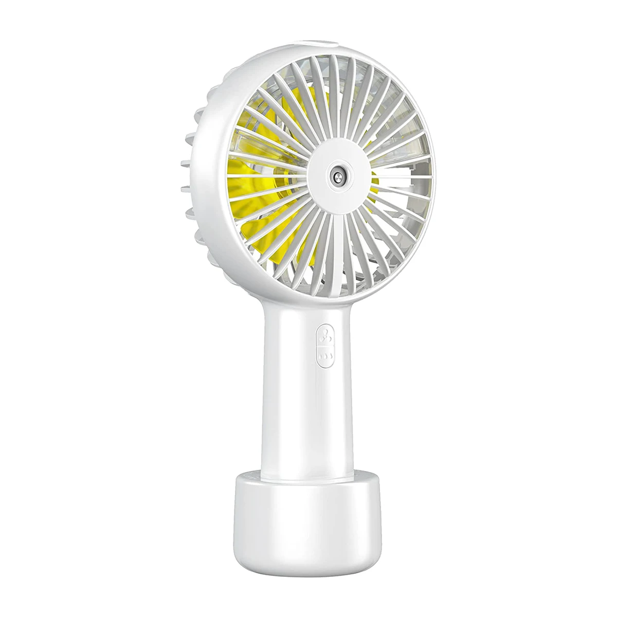

Handheld Fan Misting, Hand Held Portable Fan with 3 Speeds and Battery Operated, 2 Mode Spray Mister Personal Fan(White)