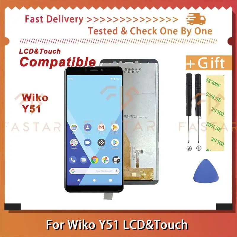 

5.45"Test For WIKO Y51 E553 LCD Display Touch Digitizer Assembly Replace Repair mobile phone Screen Y51 lcd