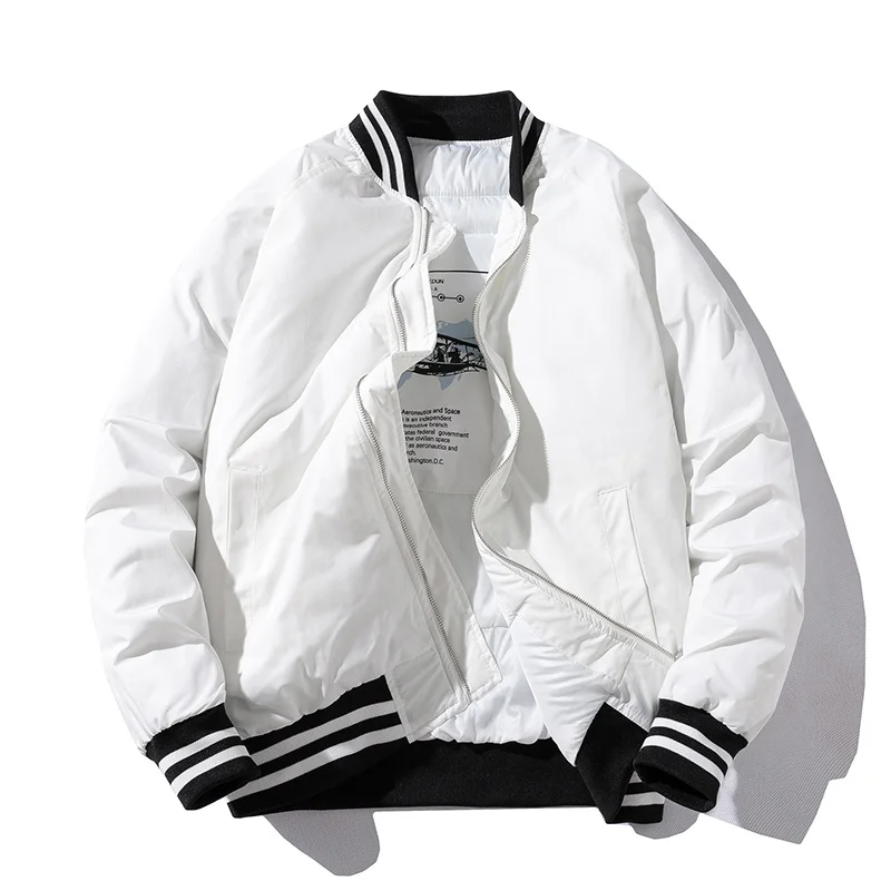 

Embroidery Customizable DIY mens Baseball Couples Cotton Padded korean clothes Casual bomber jacket Winter coat men