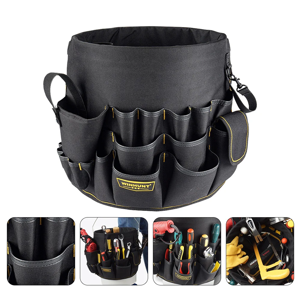 

Oxford Cloth Bucket Pouch Toolkit Hardwares Organizer for Garden Tools