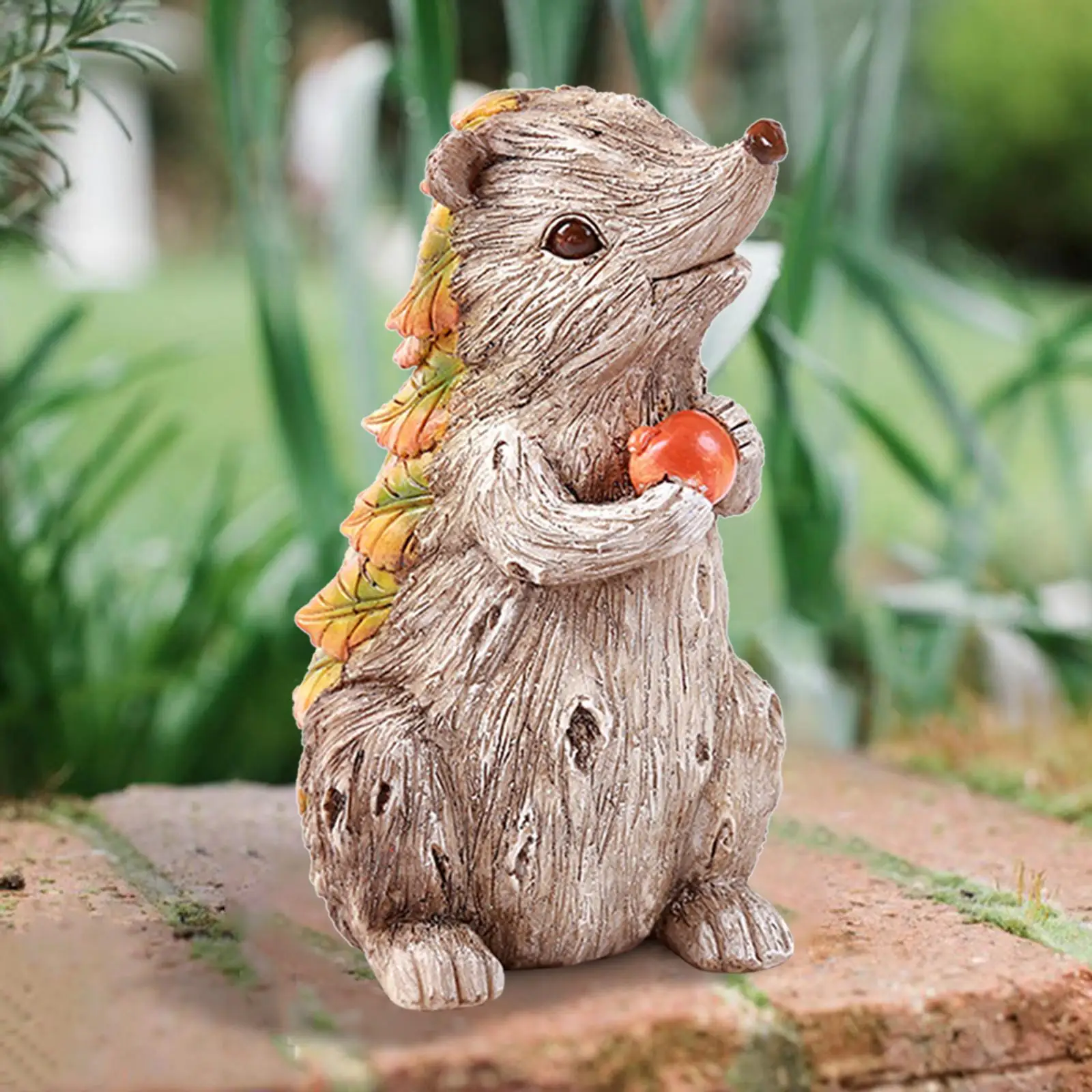 

Lovely Small Hedgehog Ornament Garden Decorative Photo Prop Statue Art Landscape Crafts for Tabletop Yard Shelf Lawn Cabinet