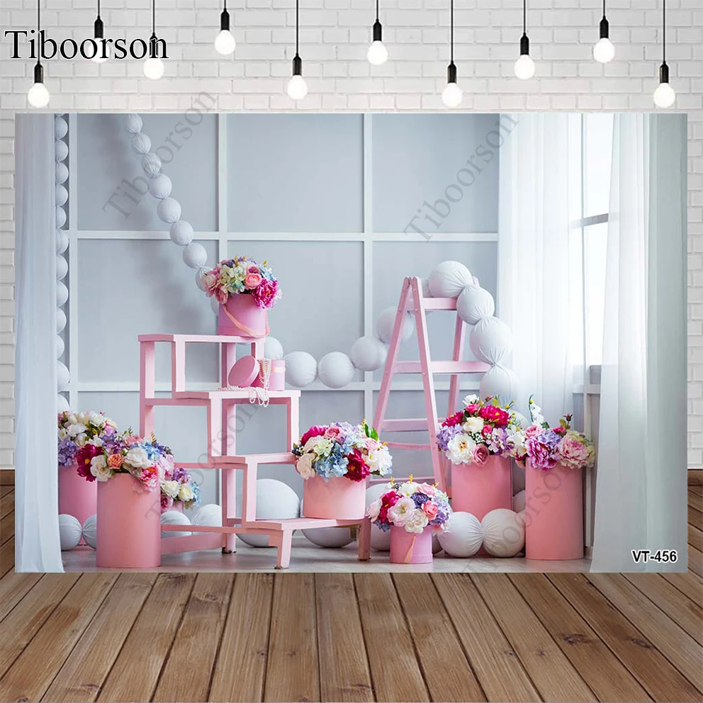 

Фон для студийной фотосъемки с изображением крытых цветов на балконе