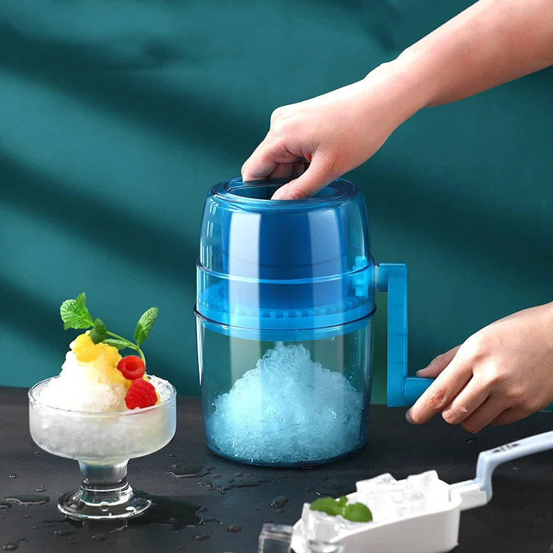 

Mini Ice Shaver Crusher Snow Cone Household Portable Manual Crushing Ice Machine Fried Smoothie Ice Block Shredder Machine