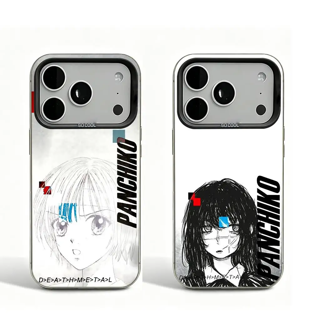 Фото Чехол P-Panchiko DEATHMETAL матовый черный с большим вырезом для камеры для iPhone 17 16 15 14 13 12 11 Pro Max, бампер-накладка №1