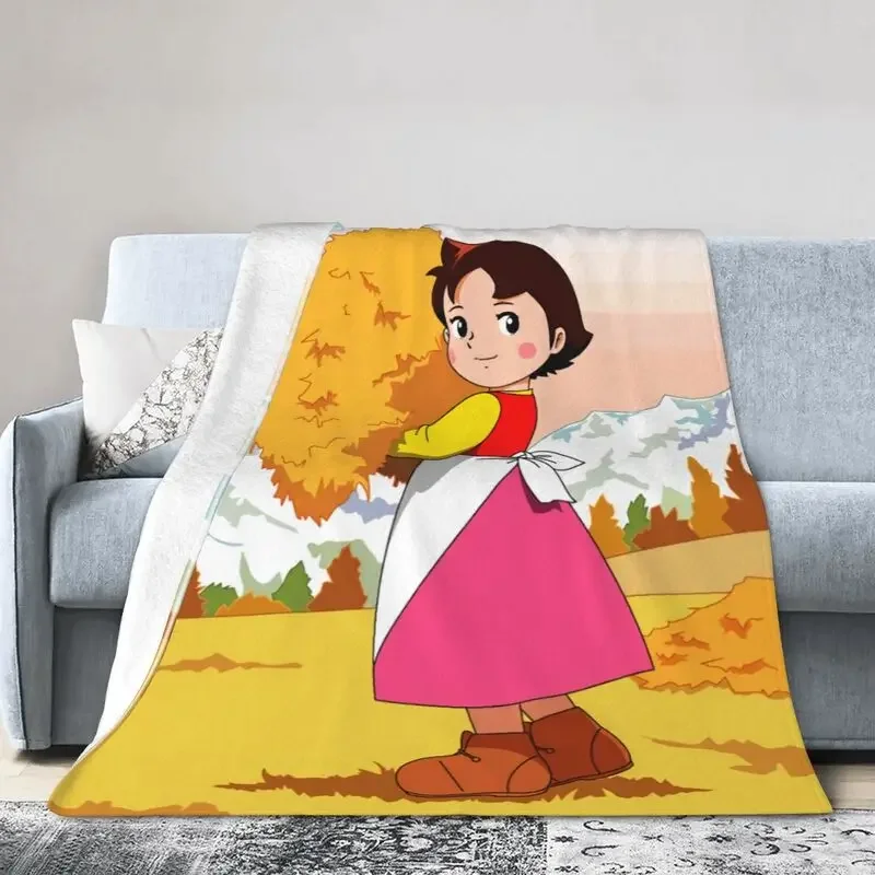

Флисовое покрывало Heidi Girl Of The Alps для дивана, теплые фланелевые покрывала в стиле аниме для поездок, покрывала для дивана