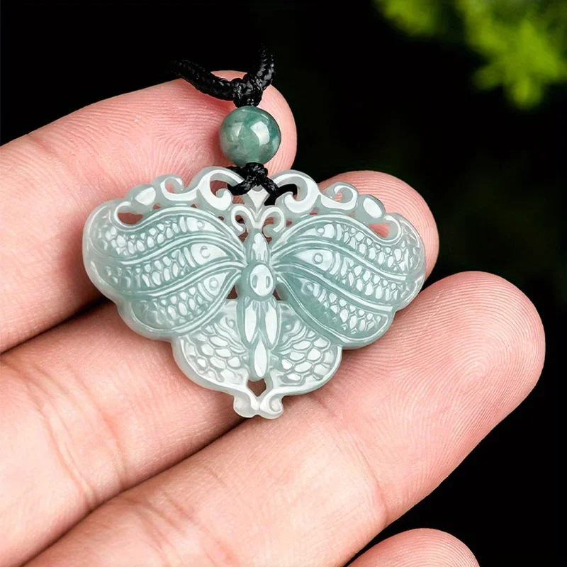 Подвеска-веревка ручной работы унисекс изысканный двусторонний кулон-бабочка из