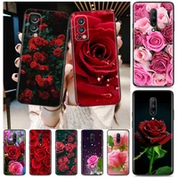 red rose flower for oneplus 9 9r nord ce 2 n10 n100 8t 7t 6t 5t 8 7 6 pro plus 5g silicone phone case cover