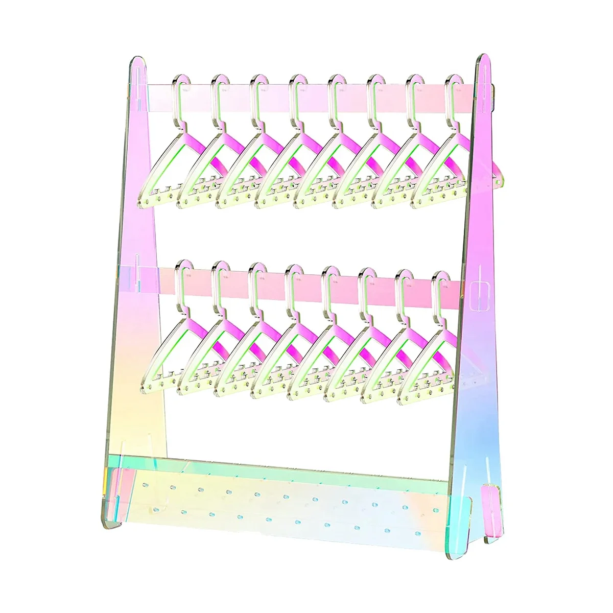 

Earring Rack Holder with Coat Hangers Mini Earring Necklace Hanger, Acrylic Rack Jewelry Stand Organizer
