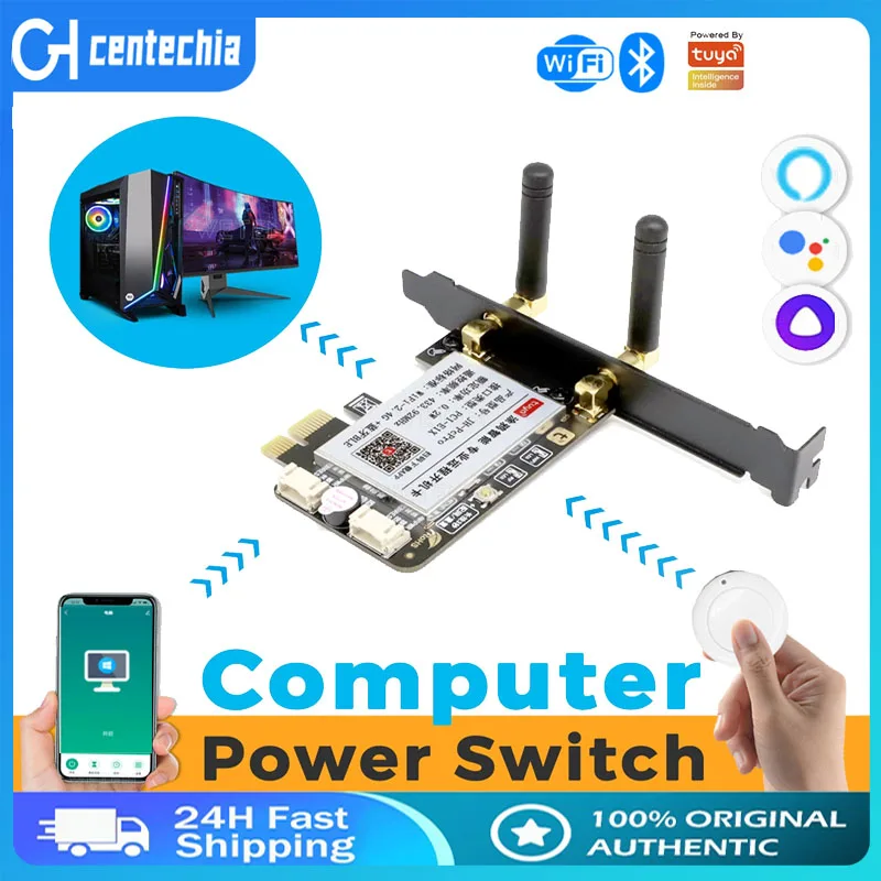 

Tuya Wifi Computer Power Reset Switch PCIE Boot Card For PC Desktop Computer,APP Remote Control Support Alexa Google Home Alice