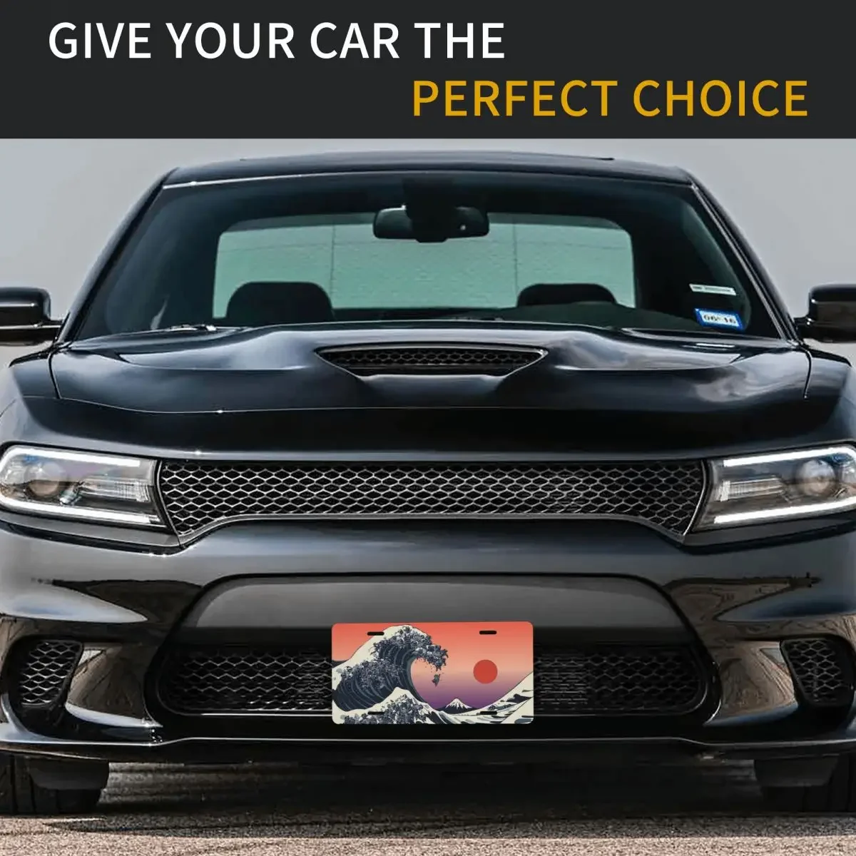 The Great Wave Off Kanagawa номерной знак Katshushika Hokusai стиль декоративный автомобиль передний
