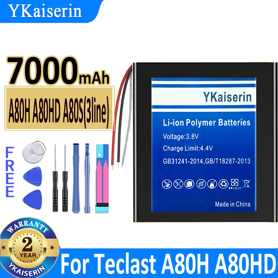 

7000mAh YKaiserin Battery for Teclast A80H A80HD A80S A80se X80H X80HD X80 Plus &Pro &Power Tablet PC Bateria