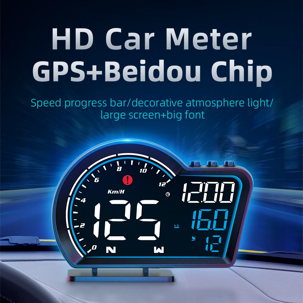 

Hud Head Up Display Car Digital GPS Speedometer Odometer Overspeed Alarm Fatigue Driving Auto Electronics Accessories Novelty