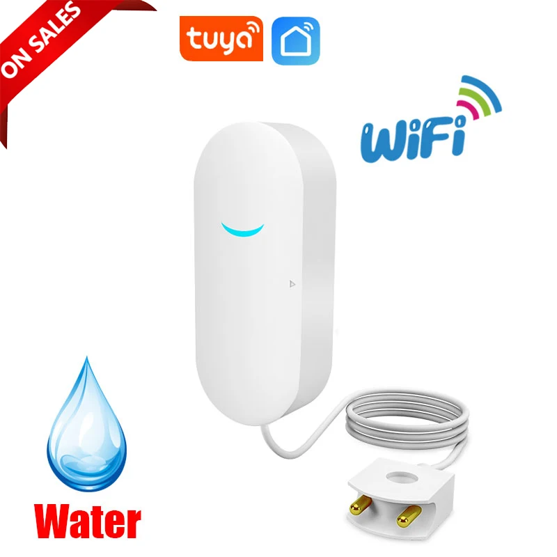 

Датчик утечки воды AUBESS Tuya, Wi-Fi детектор утечки воды для умного дома, с оповещением о переливе, с защитой от перелива, для умного дома