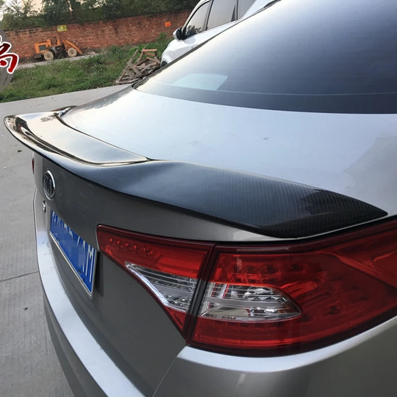 Неокрашенный цвет углеродного волокна задний багажник крыло спойлер для губ Kia K5