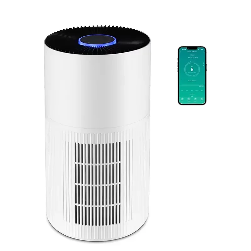 Фото Сертифицированный ETL умный очиститель воздуха с Wi-Fi для площади 500 кв. футов, с индикатором PM2.5, управление через приложение Tuya и Alexa, новинка 2025 года. №1