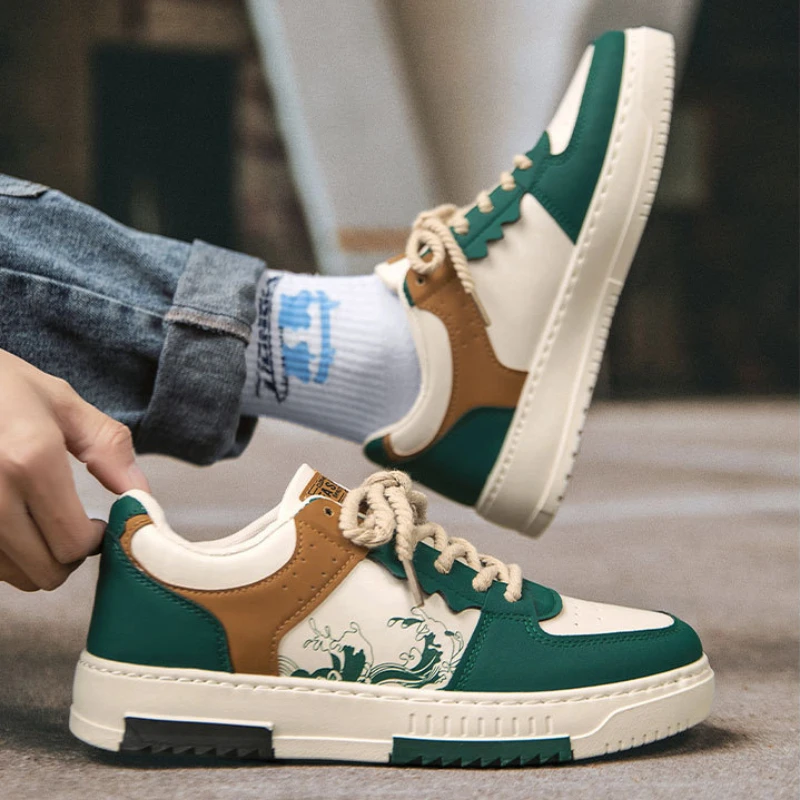 

New in Men's Casual Sneakers Spring Men Shoes Comfortable Casual Leather Shoes All-match Waterproof Non-slip Man Running Sneaker