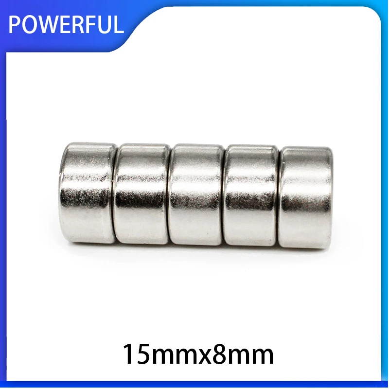 

2~50PCS Neodymium Magnets 15x8mm N35 NdFeB Round Super Powerful Strong Permanent Magnetic imanes 15mm x 8mm
