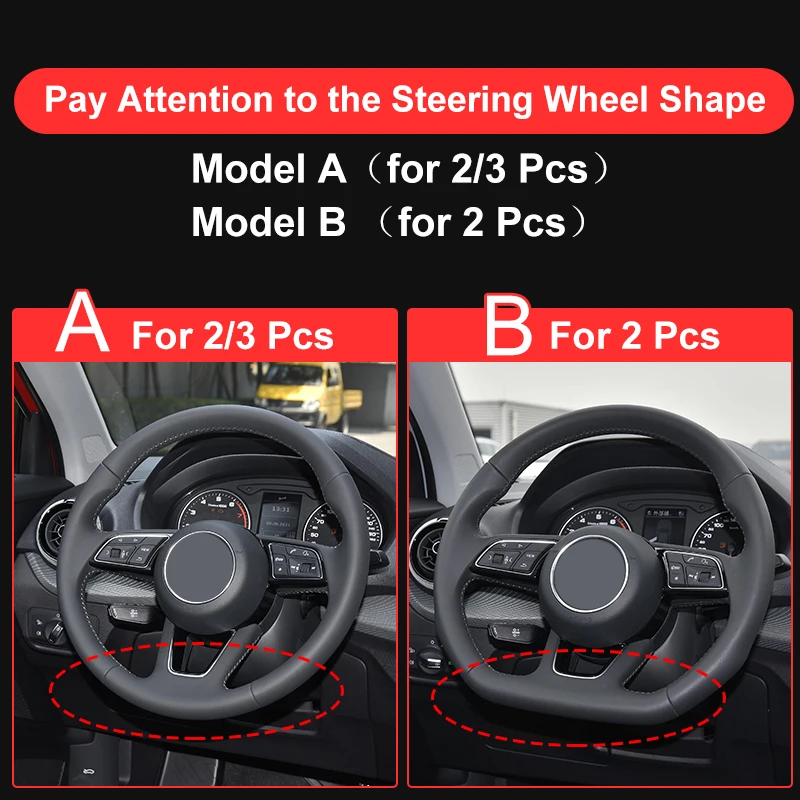 Для Audi Универсальный чехол на руль Q2 Q3 Q4 Q5 Q7 Q8 A3 A4 A5 A6 A7 A8 RS5 RS6 TT Аксессуары для интерьера b7 b8 b6 8P 8V R8 on.