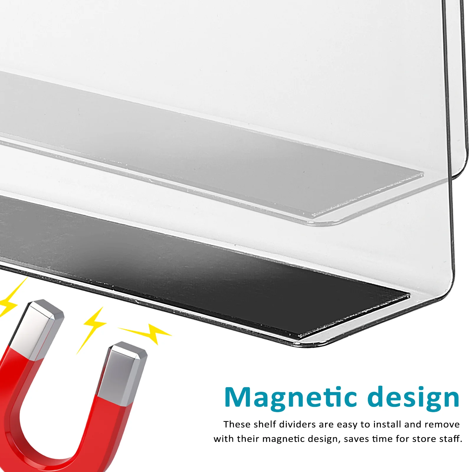 6-шт. Стеллажи для магазина разделитель товаров разделители полок супермаркетов