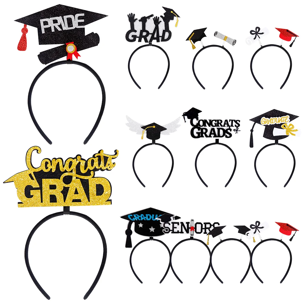 

Graduation Hair Headband Ornament Hoops Band Partyhoop Clasp Grad Decoration