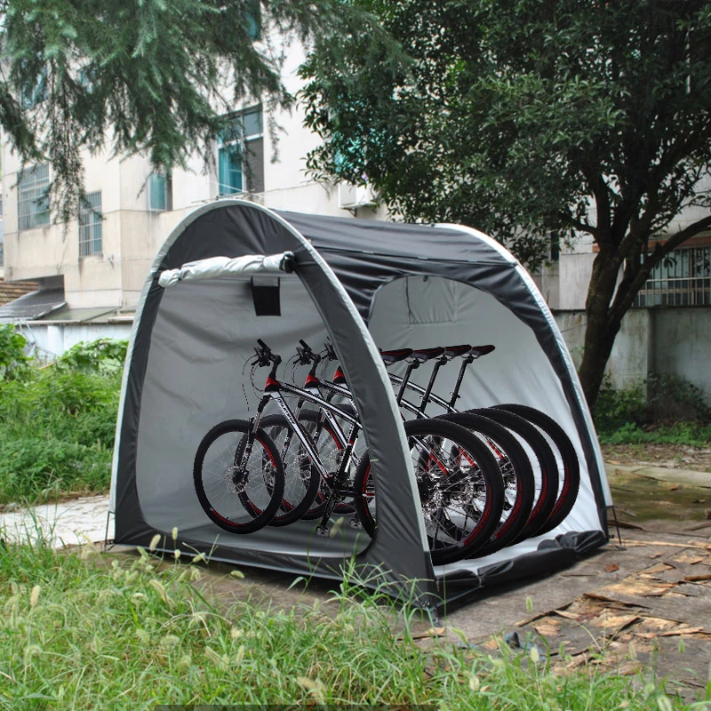 Portable Outdoor Bike Tent Waterproof Bicycle Storage Shed Outdoor Storage Widen Mountain Bike Shed Tent for 4 - 5 Adult Bicycle