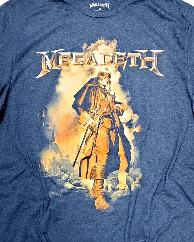 Мужская футболка MEGADEATH Лицензированная цвет Хезер размер XL только Новинка