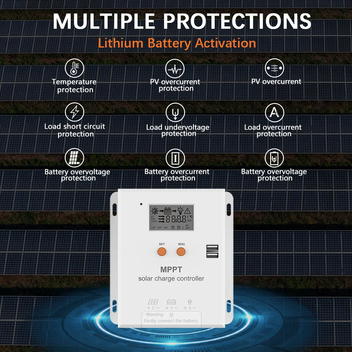 Контроллер заряда солнечной батареи Y &amp H 20A MPPT регулятор 12 в 24 В максимальный