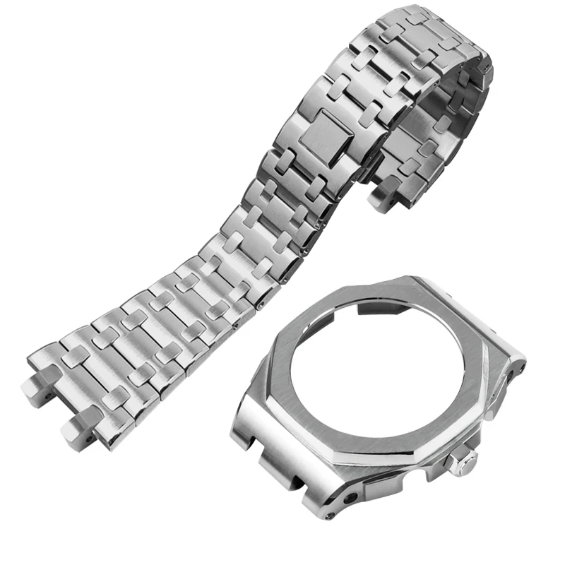 Фото Модифицированный комплект GA2100 для Casio G-SHOCK GA-2100 GA-2110 GA-B2100, мужской твердый корпус из нержавеющей стали, ремешок, металлический сменный браслет №5
