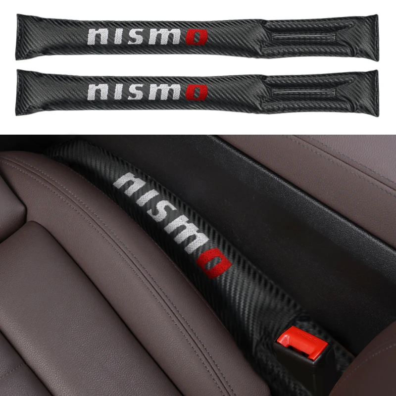 

1/2pcs Nismo Emblem Car Seat Gap Filler Leakproof Padding Plug Car Styling For Nissan Qashqai Tiida Teana Juke X-Trail Almera