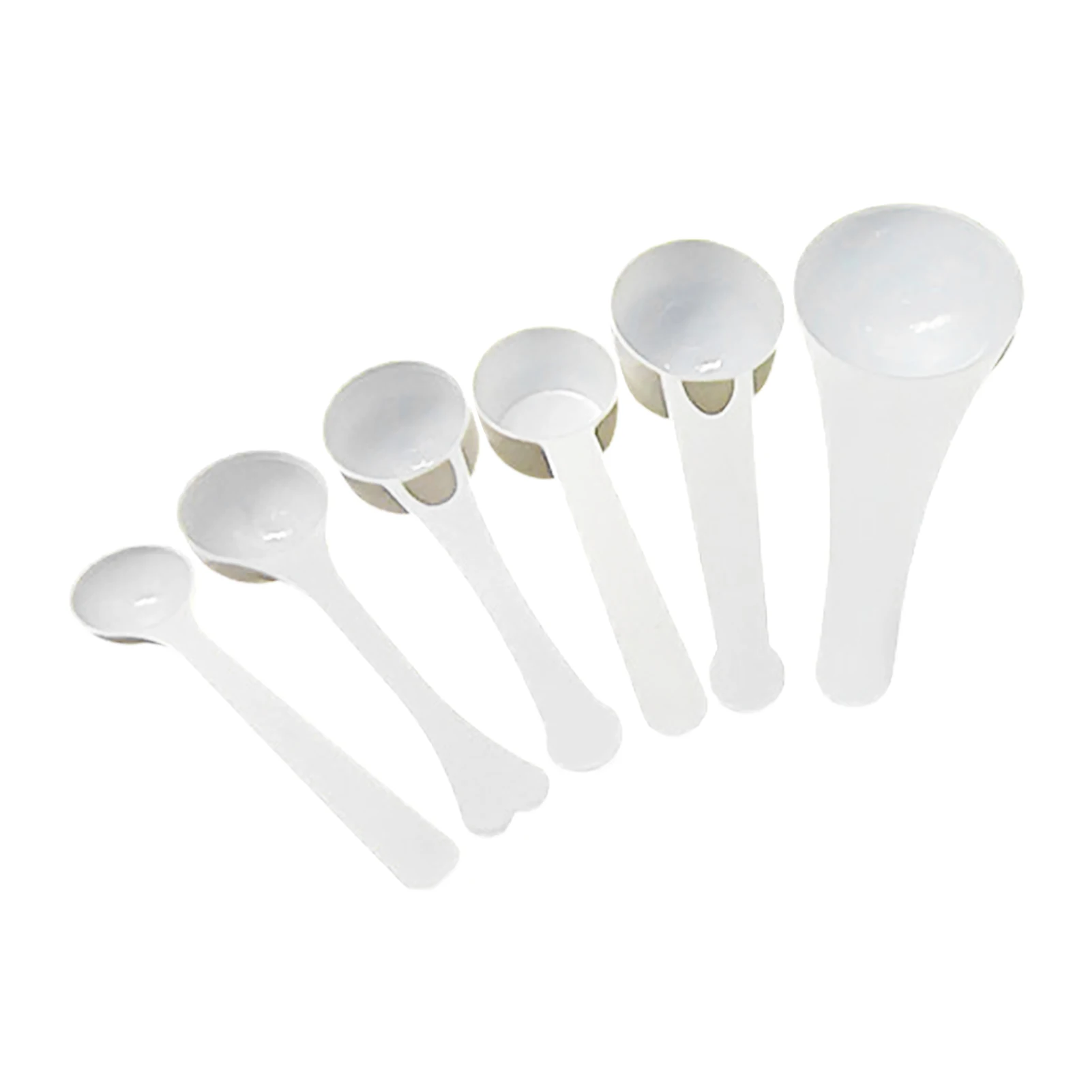 

6pcs/set Dry Goods PP Multifunction Milk Powder Long Handle Scoop Teaspoon Home Grain Measuring Spoon Coffee Portable Easy Clean