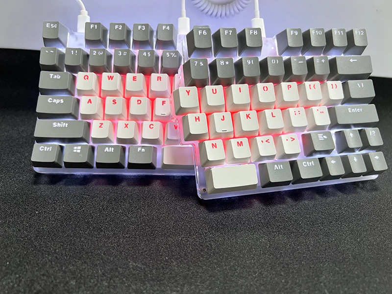 Комплект разделенной механической клавиатуры 78 клавиш RGB индивидуальный