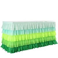 6ft 9ft 14ft chiffon table skirt birthday party banquet tutu gauze table cover wedding decor table surround table cloth