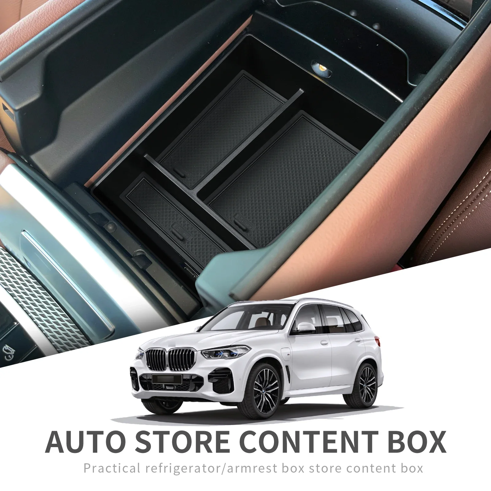 

ZUNDUO for BMW X5 X6 X7 2019-2022 center console armrest box storage box accessories finishing car storage box