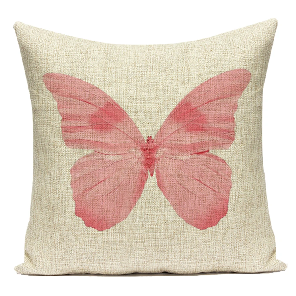 

Pilowcase Bedroom Useful Things for Home ArtisticDecorative Pillow for Bed Animal 45x45 Cushion Cover Butterfly Upholstery E2257