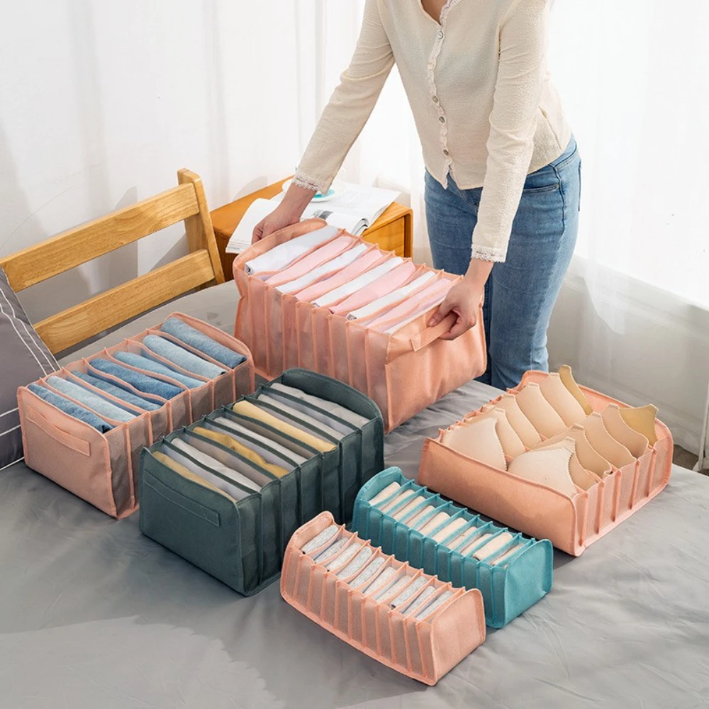

Closet Organizer For Underwear Socks Home Cabinet Divider Storage Box Storage Organizer for clothes Foldable Drawer Organizer