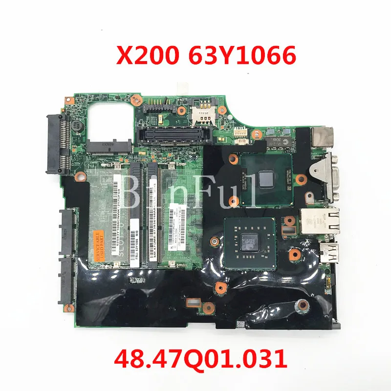 High Quality For X200 Laptop Motherboard 63Y1066 48.47Q01.031 07226-3 With P8600U CPU 100% Full Tested Good