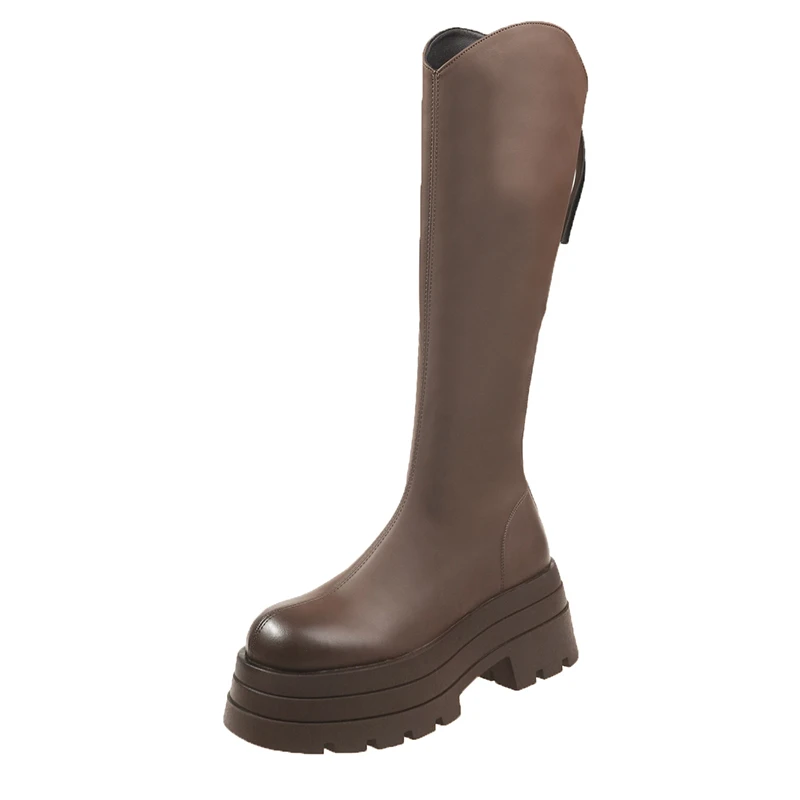 Женские демисезонные новые ботинки в британском стиле с высоким рукавом и