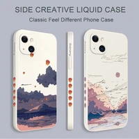 anime scenery phone case for iphone 13 12 11 pro max mini x xr xs max se2020 8 7 plus 6 6s plus cover