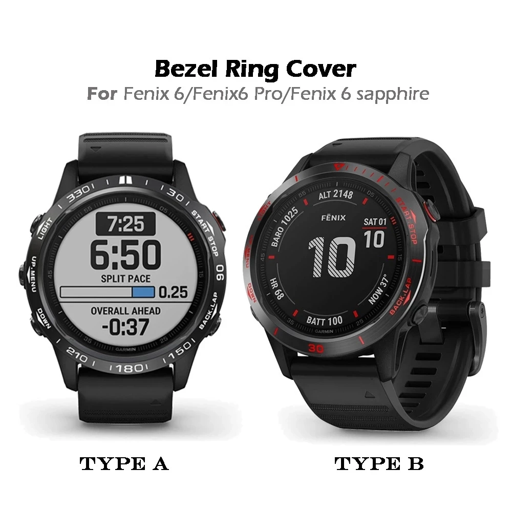 

For Garmin Fenix 7 7X 6 6X Pro 5 5Plus Smart Watch Ring Bezel Styling Frame Case Cover Protector Ring Anti Scratch Protection