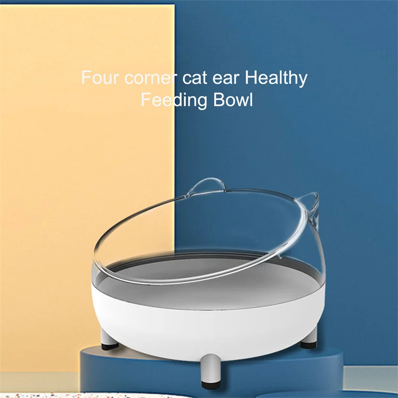 

Миска для кошек и собак приподнятые миски для кошек из нержавеющей стали, защита шеи, кормушка для щенков и кошек, нескользящая поднимающаяс...