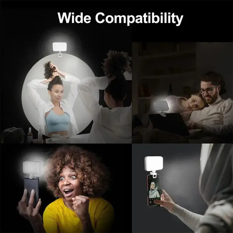Фото Карманный светодиодный светильник COOL DIER для селфи, для iPhone, iPad, мобильных телефонов, ноутбуков, с креплением-клипсой, вспышка, кольцевая лампа для фото и видео, лампа для фотосъемки №5