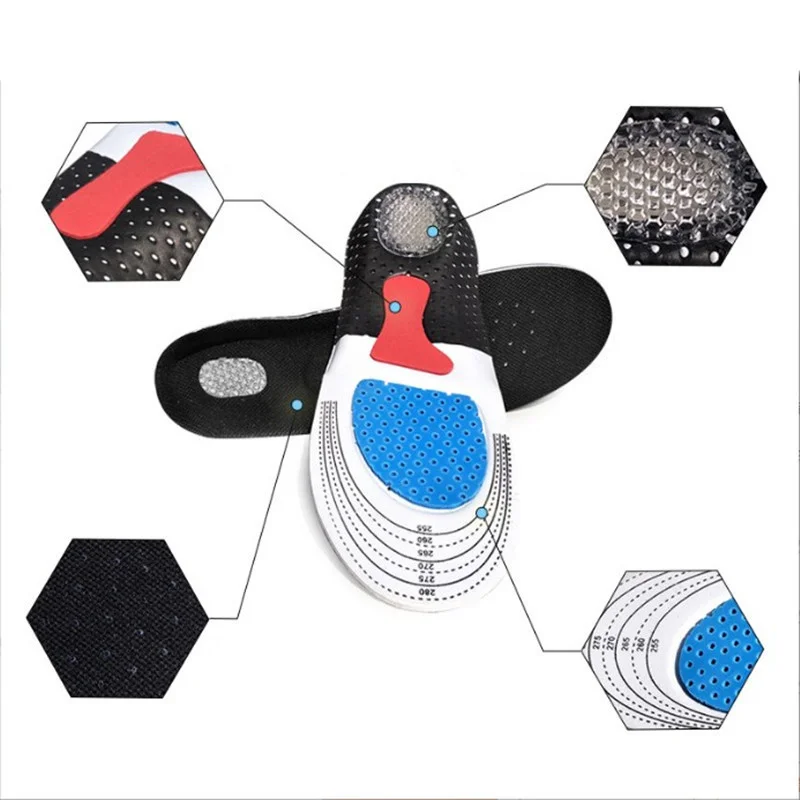 

1Pair of Shoe Insoles Shoes Accessories Unisex Orthotic Arch Support Shoe Pad Running Gel Insoles Insert Cushion Outdoor Hiking